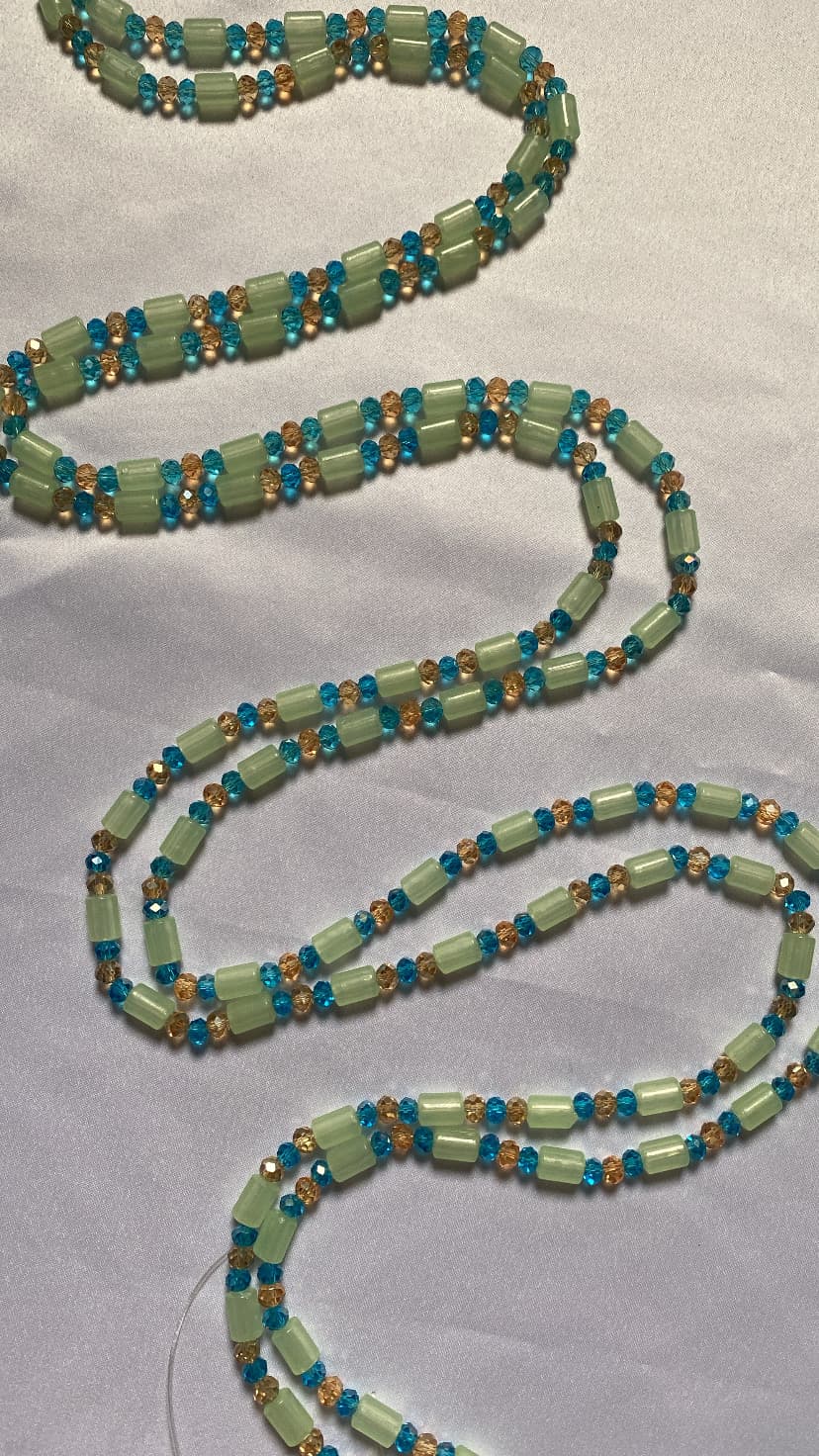 Blue and gold crystal glow in the dark